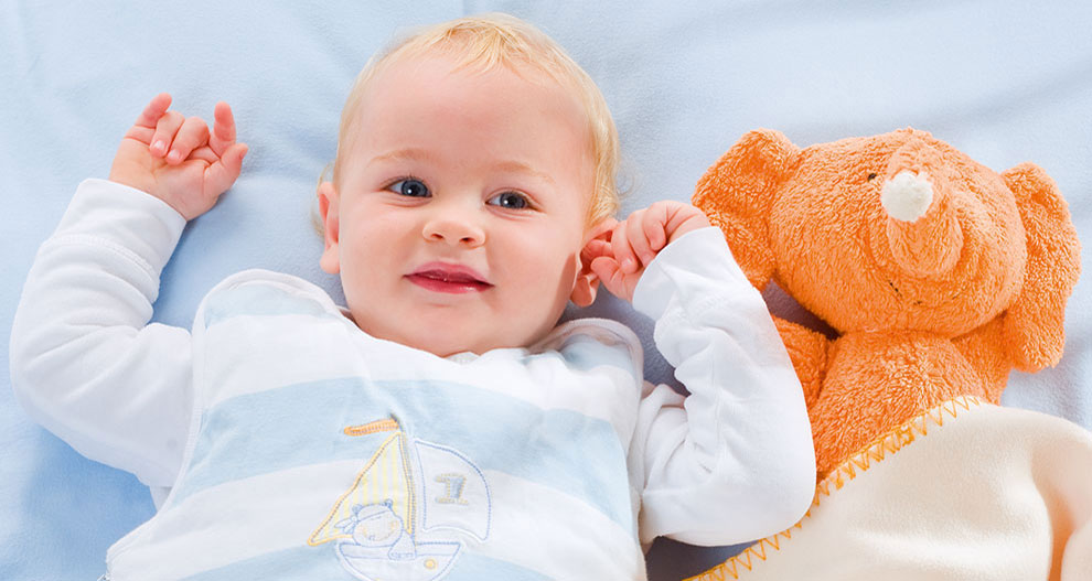 Baby with toy.
